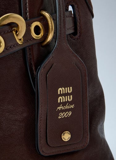 Miu Miu Adventure Nappa Leather Bag Brown miu0266003