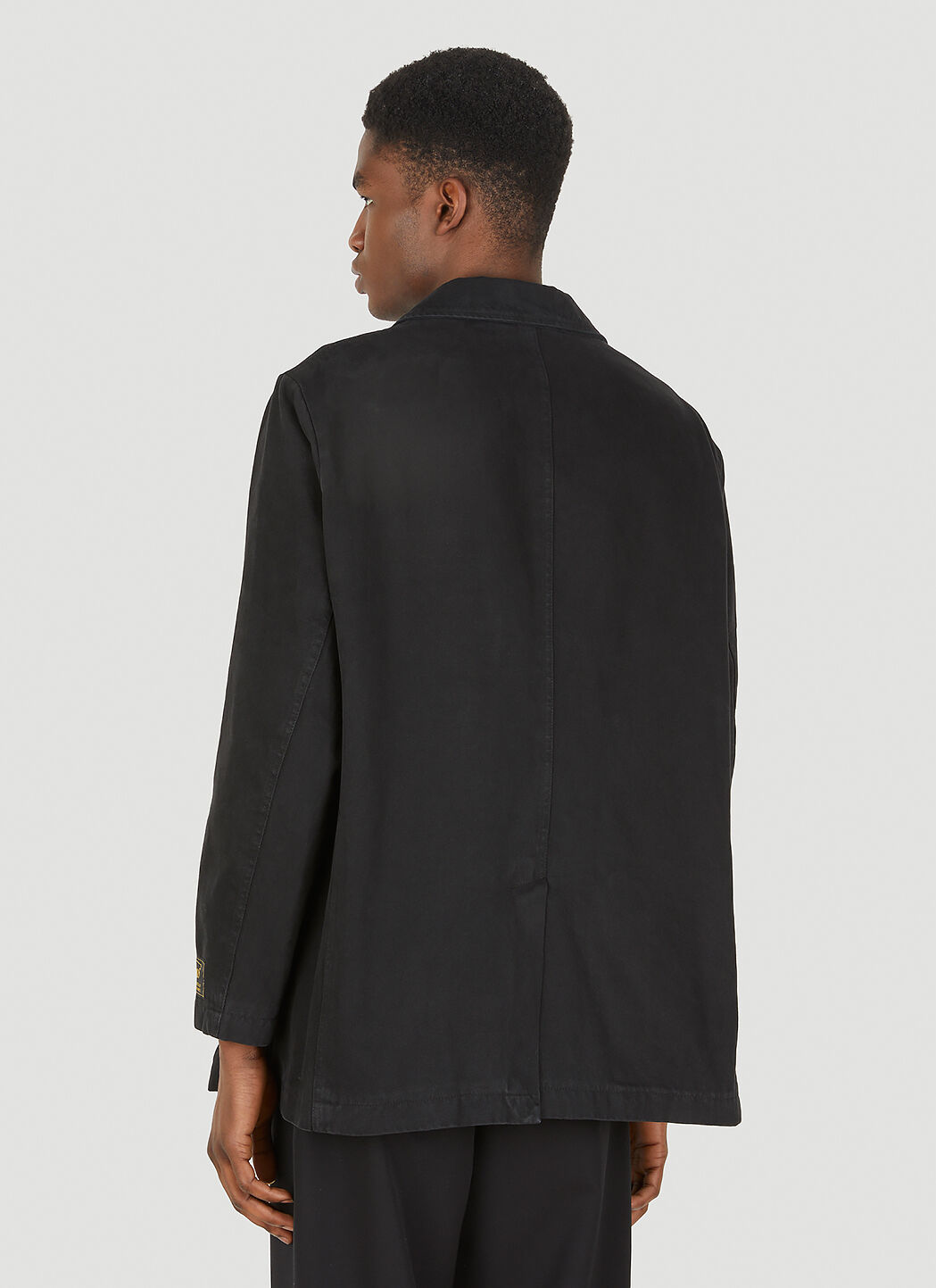 Raf Simons Logo Patch Denim Blazer in Black LN CC