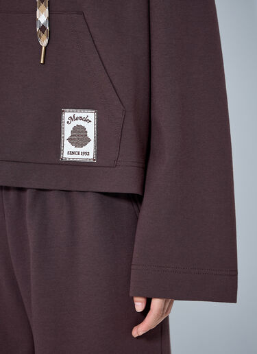 Moncler Hooded Sweatshirt with Contrast Drawstrings Brown mon0265100