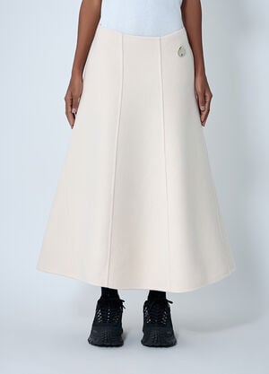 Moncler + Jil Sander Panelled Wool-Blend Maxi Skirt White mjl0262003