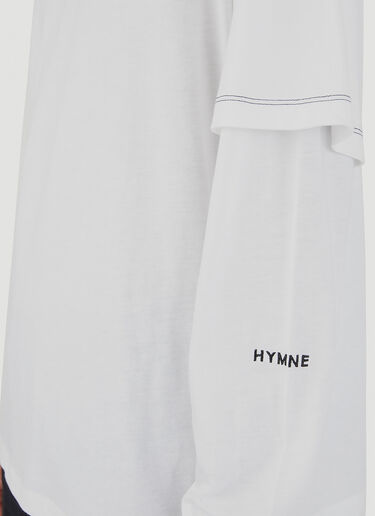 HYMNE Double Layer Long Sleeve T-Shirt White hym0146008