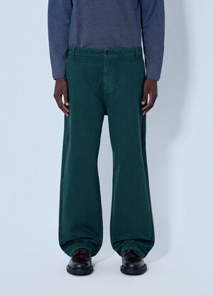 Miu Miu Relaxed-Fit Trousers Green miu0164033