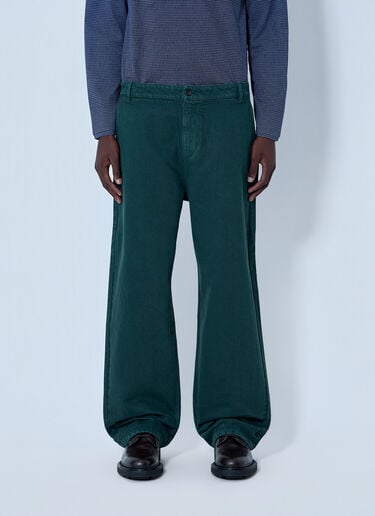 Miu Miu Relaxed-Fit Trousers Green miu0164033