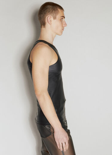 GmbH Faux Leather Tank Top Black gmb0156010