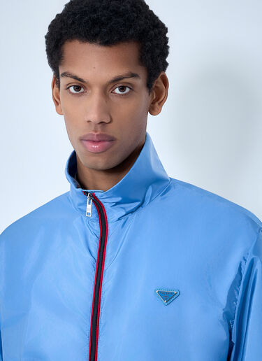Prada High-Neck Zip Jacket Blue pra0164031
