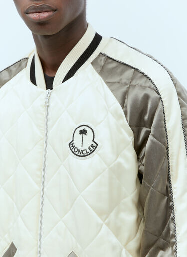 Gosper Down Varsity Jacket Moncler x Palm Angels Gosper Down Varsity Jacket Cream mpa0155002