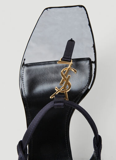 Saint Laurent Cassandra Kitten Heel Sandals Navy sla0252043