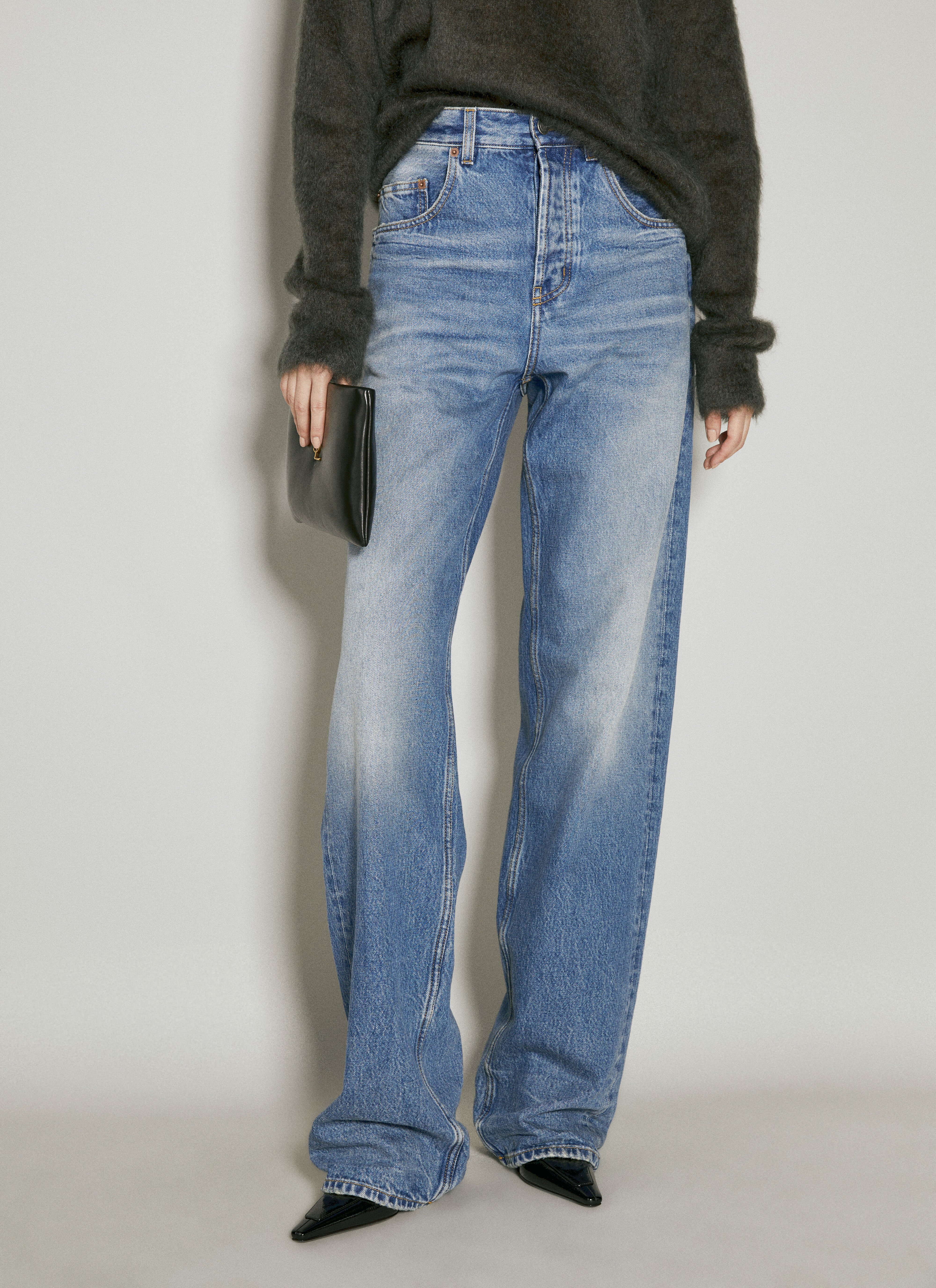 Our Legacy Long Extreme Baggy Jeans Blue our0257008
