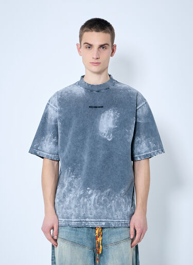 Balenciaga Logo Print T-Shirt Grey bal0159010
