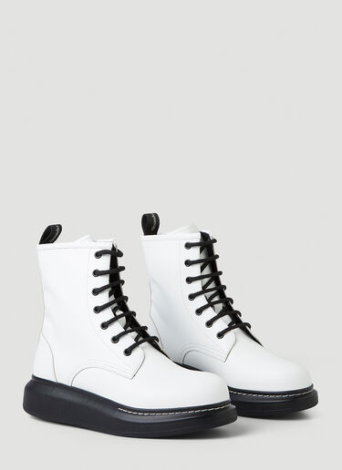 Alexander McQueen Lace-Up Boots  White amq0246013