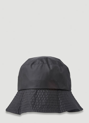 Moncler Logo Patch Bucket Hat Black mon0247066