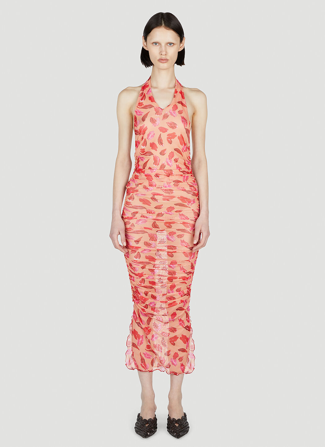 Marco Rambaldi Lips Print Dress Pink mra0252012