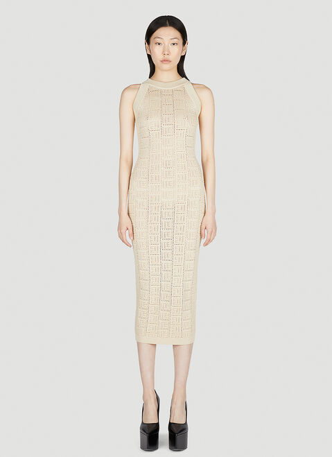 Balmain Monogram Knit Dress Purple bln0252033