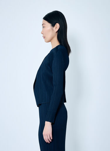 Pleats Please Issey Miyake Pleated Cardigan Blue plp0259018