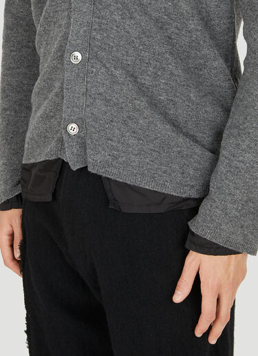 Comme des Garçons SHIRT Knitted V-Neck Cardigan Grey cdg0150021