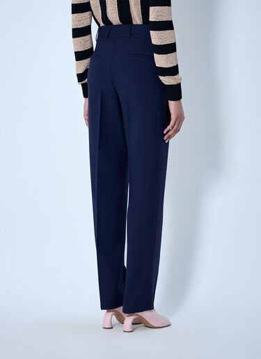 Dries Van Noten Wool Tailored Trousers Navy dvn0264002