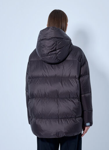 LN-CC® - Max Mara: Hooded Puffer Jacket - Dark Brown Max Mara Hooded Puffer Jacket Dark Brown max0266158