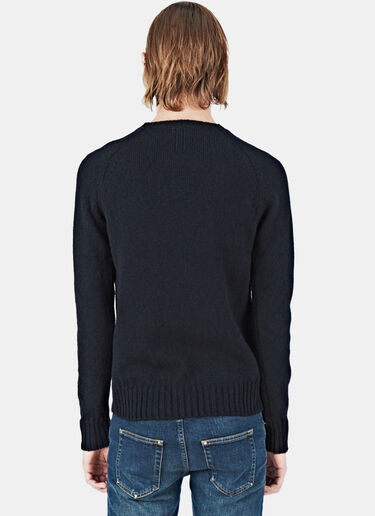 Saint Laurent Zipped Knit Sweater Black sla0122031