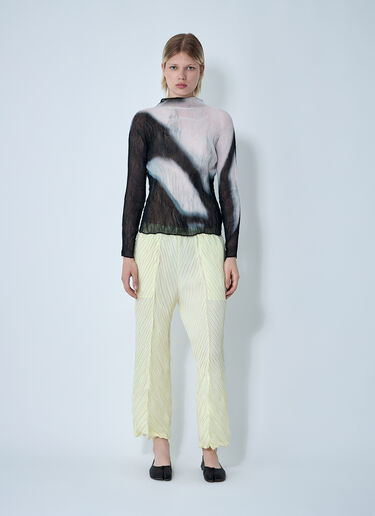 Issey Miyake Wrinkled And Twisted Pants Yellow ism0261003