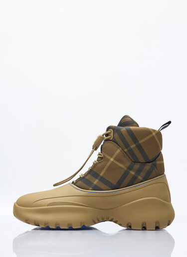 Burberry Check Scoot Trek Boots Green bur0158010