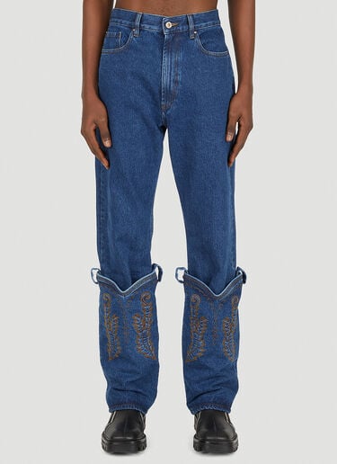 Y/Project Cowboy Cuff Jeans Blue ypr0349006