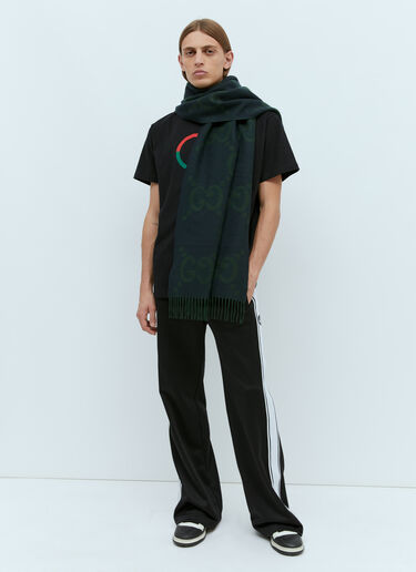 Gucci GG Cashmere Jacquard Scarf Green guc0155104