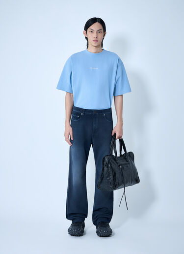 Balenciaga Curved Knee Pants Navy bal0163001