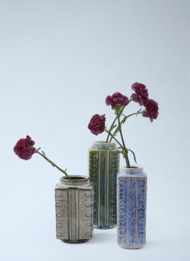 POLSPOTTEN Set Of Three Small City Vase Multicolour wps0692008