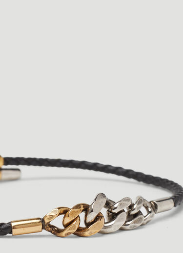 Alexander McQueen Braided Mixed Chain Bracelet Silver amq0149099