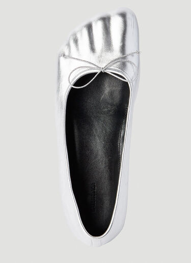 Balenciaga Fetish Anatomic Ballerina Flats Silver bal0253091