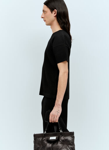 Homme Plissé Issey Miyake Basic Crewneck Pleated Top Black hmp0156002