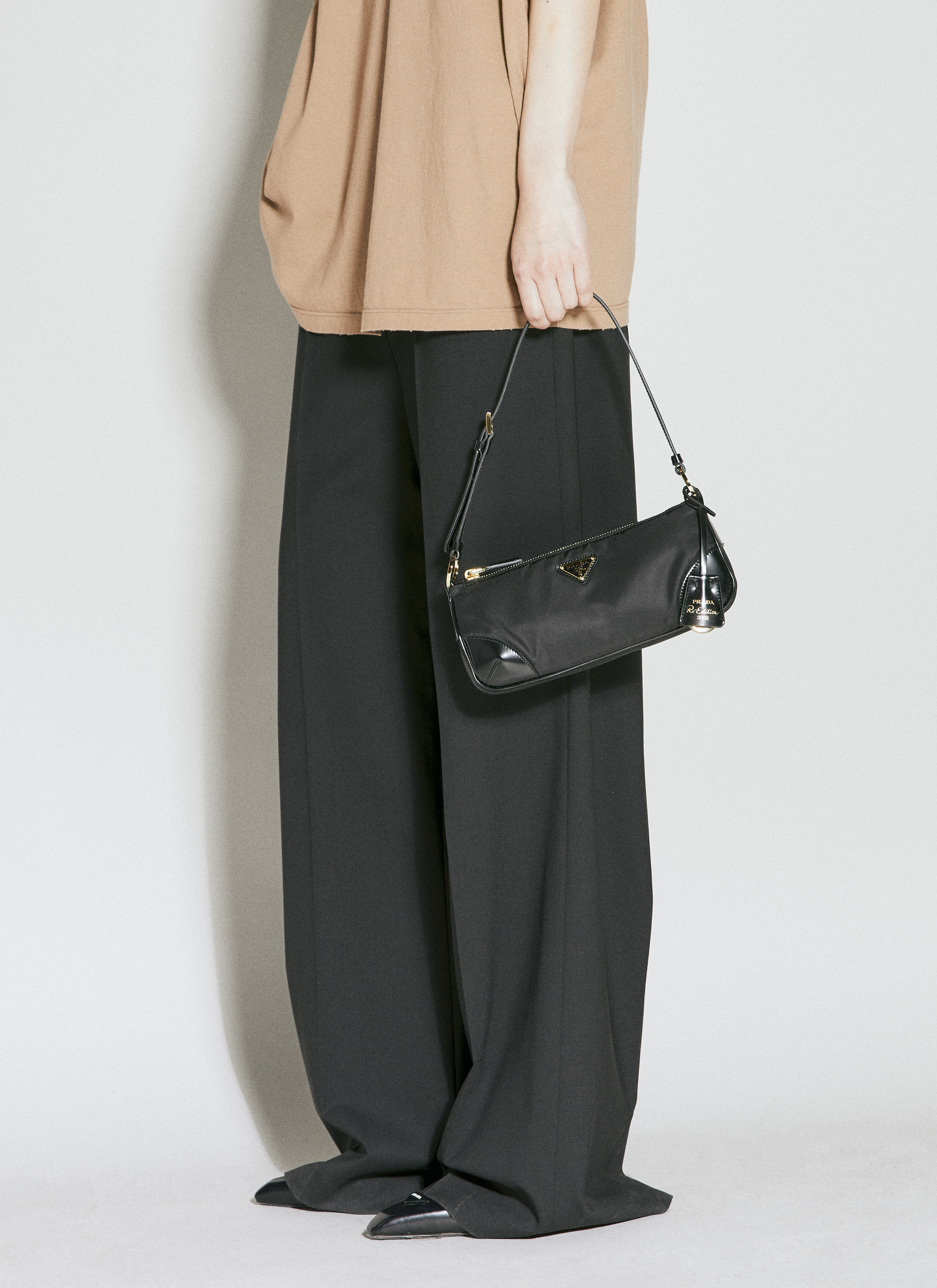 Prada Women's' Re-Edition 2002 Shoulder Bag in Black | LN-CC® Prada Women's' Re-Edition 2002 Shoulder Bag in Black | LN-CC®