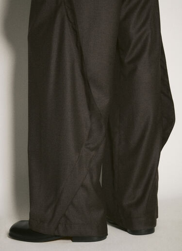 Origami Wool Pants O.FILES Origami Wool Pants Brown ofl0158009