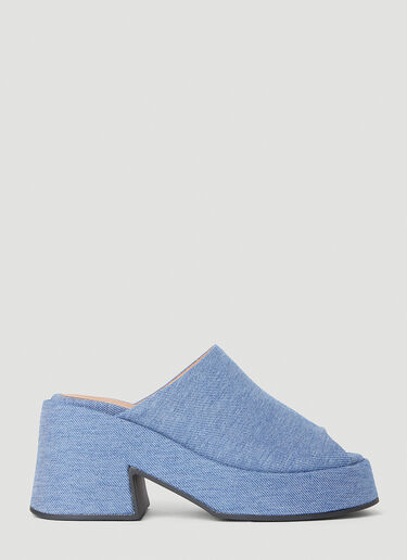 GANNI Retro Flatform Mules Blue gan0252034