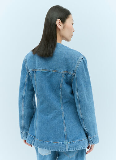 GANNI Cutline Denim Blazer Blue gan0255020