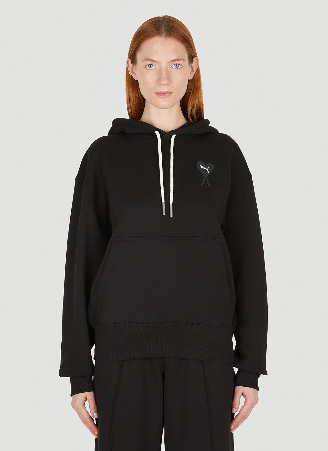 Puma black hooded shop sweatshirt