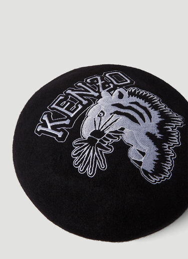 Kenzo エンブロイダリーベレー帽 ブラック knz0150051