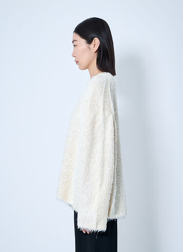 TOTEME Boxy Silk Sweater Beige tot0260011