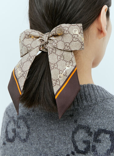 Gucci シルク GGシュシュ 2個セット ブラウン guc0255117
