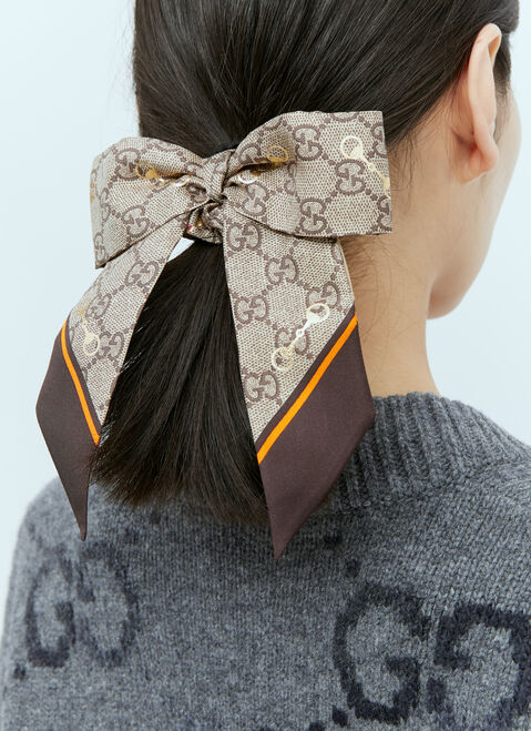 Vivienne Westwood Set of Two Silk GG Scrunchies シルバー vvw0254038