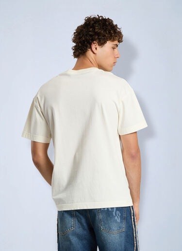 LN-CC® - Palm Angels: Stamp Logo Regular T-Shirt - White Palm Angels Stamp Logo Regular T-Shirt White pma0166263