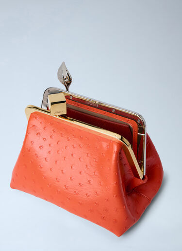 Jacquemus Le Berlingot Small Leather Clutch Bag Orange jac0264042
