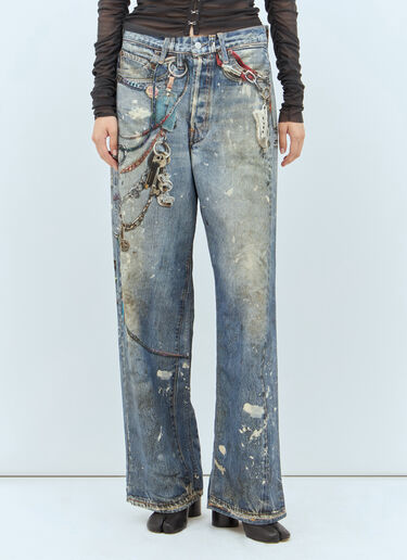 Acne Studios 1981F Printed Jeans Blue acn0258014