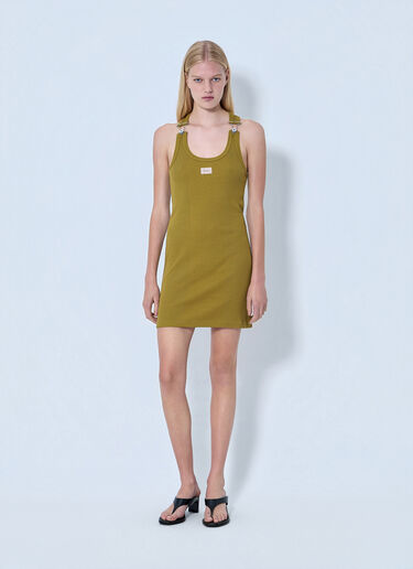 Jean Paul Gaultier Cotton Ribbed Short Dress Yellow jpg0264008