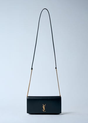 Saint Laurent Cassandre Phone Case On Chain Black sla0259082