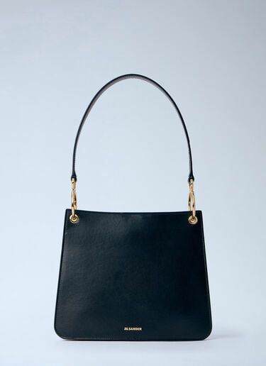 Structured Leather Shoulder Bag Jil Sander Structured Leather Shoulder Bag Black jil0264040