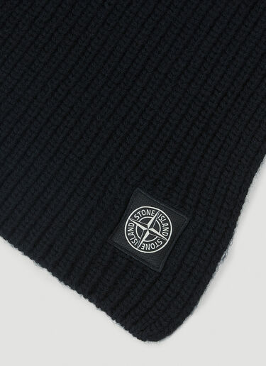 Stone Island 컴퍼스 패치 스카프 블랙 sto0150100