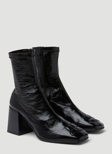 Courrèges Vinyl Ankle Boots Black cou0249032