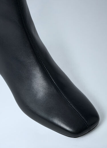 TOTEME Classic Day Leather Ankle Boots Black tot0263051
