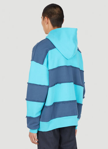 Botter Raw Edge Striped Hooded Sweatshirt Blue bot0150008